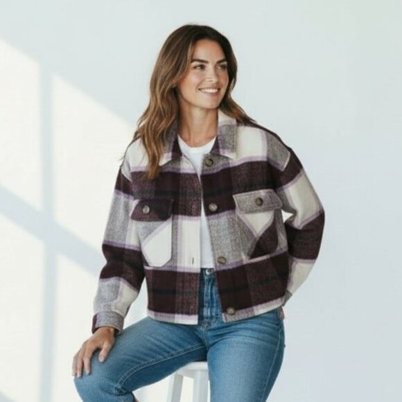 Ashley by 26 international plaid flannel Jacket - Picture 2 of 6